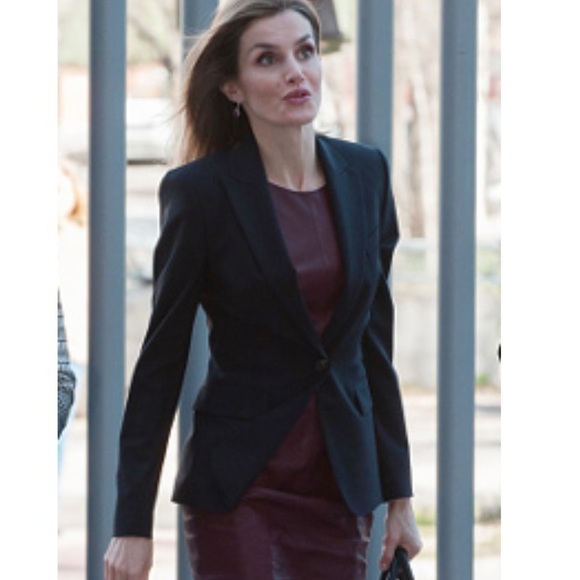 Hugo Boss Juicy 4 Black Tailored Fitted Virgin Wool Blazer Size 2 - Picture 9 of 10